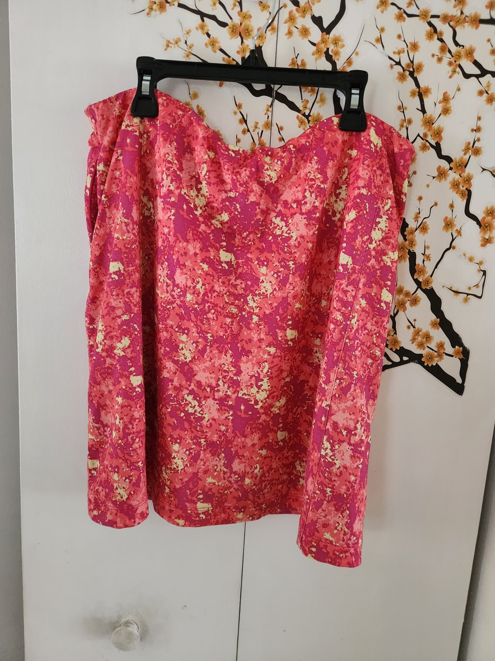 Women's Pink Floral Print A-Line Skirt